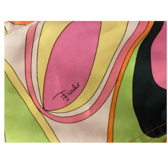 Emilio Pucci Printed Multicolor Mini Dress VINTAGE - Picture 3 of 8